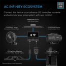 Ac Infinity 100mm 360m3/h ventiliatorius + filtras / su vent. greičio reguliatoriumi