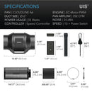 Ac Infinity 150mm 690m3/h ventiliatorius + filtras / su vent. greičio reguliatoriumi