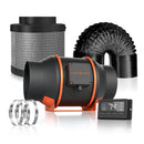 Spider Farmer® 150mm 600m3/h ventiliatorius + filtras / su auto temperatūros valdymu