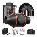 Spider Farmer® 100mm vėdinimo rinkinys su anglies filtru ir greičio reguliatoriumi