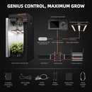 Spider Farmer G1500 LED + 70x70x160 cm auginimo tentas + vėdinimo sistema + GGS valdiklis / auginimo rinkinys