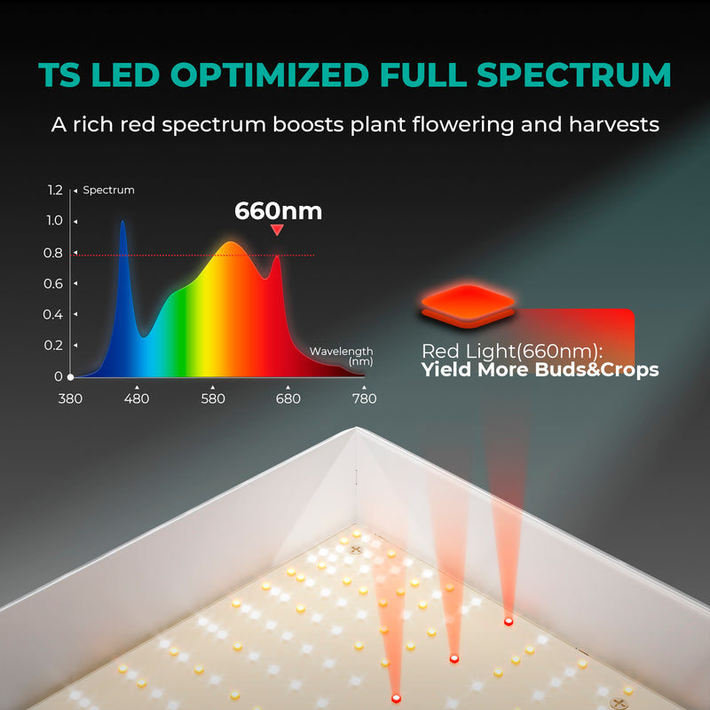 2024 Mars Hydro TS 3000 pilno spektro 450W LED auginimo lempa