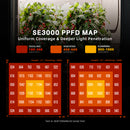 Spider Farmer SE3000 300 W LED + 90x90x180 cm auginimo tentas + vėdinimo sistema + GGS valdiklis / auginimo rinkinys