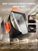 Spider Farmer SF4000 450 W LED + 120x120x200 cm auginimo tentas + vėdinimo sistema + GGS valdiklis / auginimo rinkinys