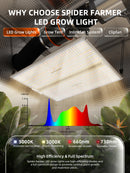 Spider Farmer SF4000 450 W LED + 120x120x200 cm auginimo tentas + vėdinimo sistema + GGS valdiklis / auginimo rinkinys