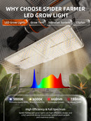 Spider Farmer SF2000 LED + 120x60x180 cm auginimo tentas + vėdinimo sistema + GGS valdiklis / auginimo rinkinys