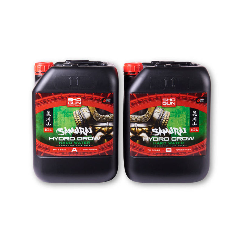 Shogun Fertilisers Samurai Hydro Grow 2x1L, 2x5L, 2x10L (A&B) Hard Water