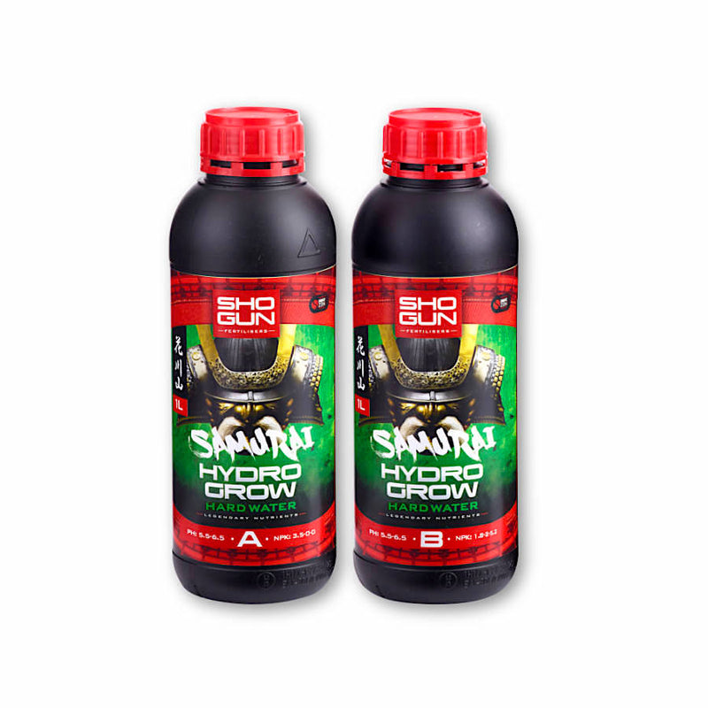 Shogun Fertilisers Samurai Hydro Grow 2x1L, 2x5L, 2x10L (A&B) Hard Water