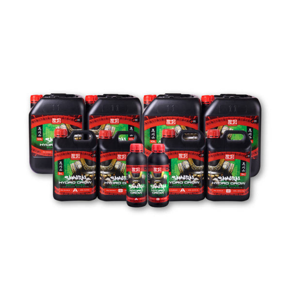 Shogun Fertilisers Samurai Hydro Grow 2x1L, 2x5L, 2x10L (A&B) Hard Water