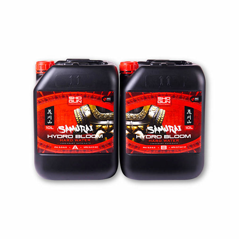 Shogun Fertilisers Samurai Hydro Bloom 2x1L, 2x5L, 2x10L (A&B) Hard Water