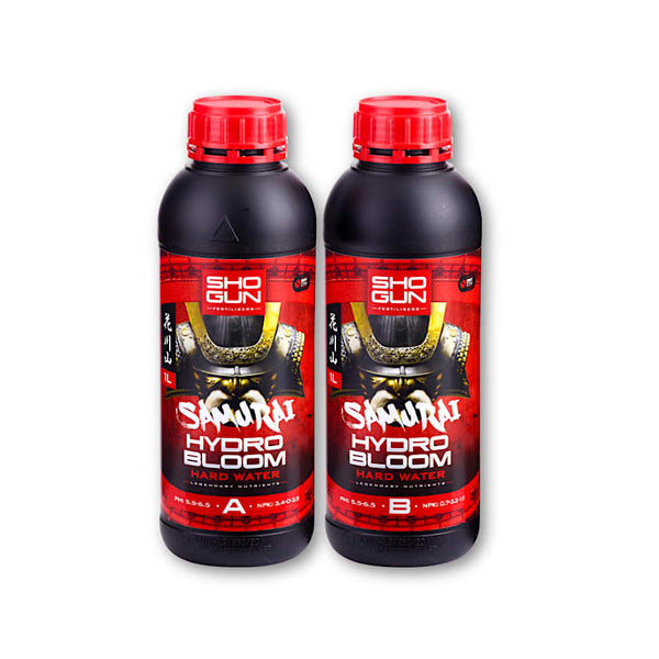 Shogun Fertilisers Samurai Hydro Bloom 2x1L, 2x5L, 2x10L (A&B) Hard Water