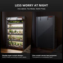 Spider Farmer 220 W LED + 110x40x180 cm 6 aukštų lentyna su tentu + 4 daiginimo padėklai / daiginimo ir auginimo rinkinys