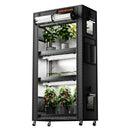 Spider Farmer 120 W LED + 70x35x150 cm 4 aukštų lentyna su tentu / daiginimo ir auginimo rinkinys