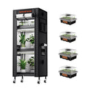Spider Farmer 60 W LED + 40x30x120 cm 4 lygių lentyna su tentu + 4 daiginimo padėklai / daiginimo rinkinys