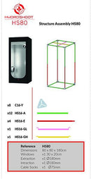 Secret Jardin Hydro Shoot 80x80x180cm / auginimo tentas